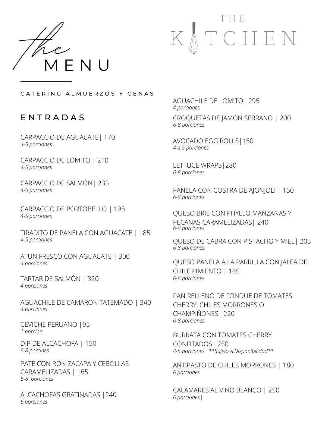 Catering comida formal, página 2
