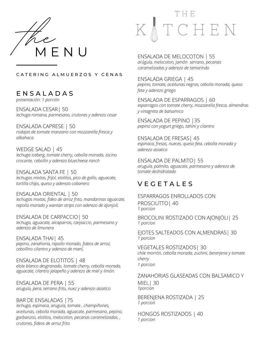 Catering comida formal, página 3