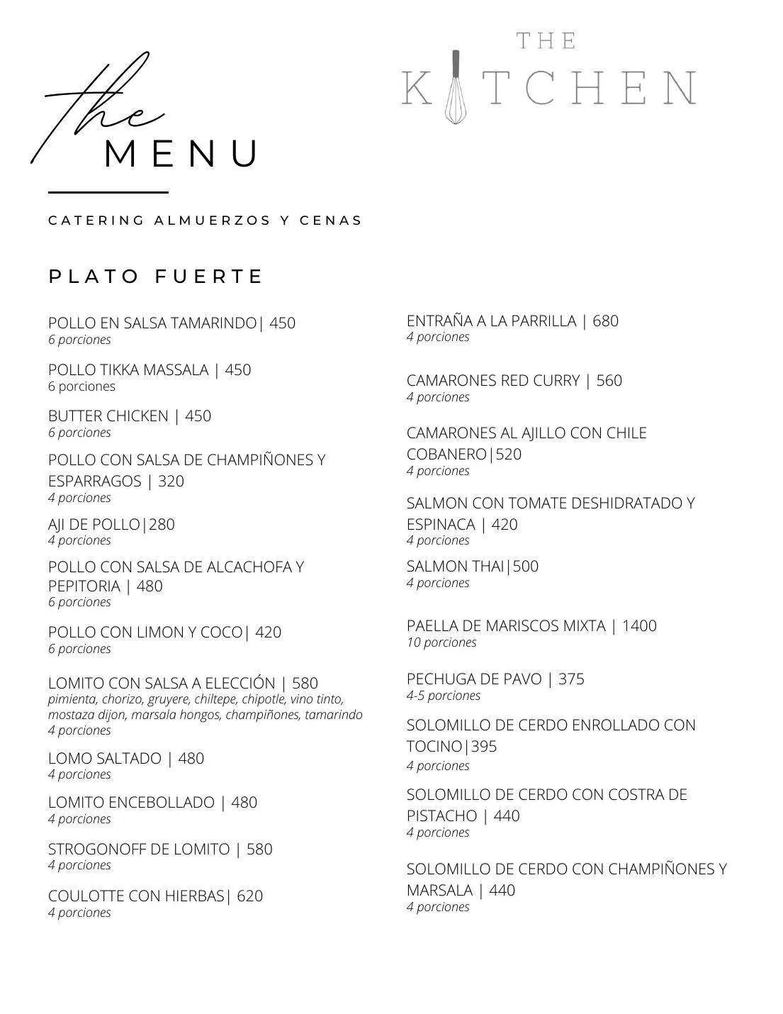 Catering comida formal, página 5