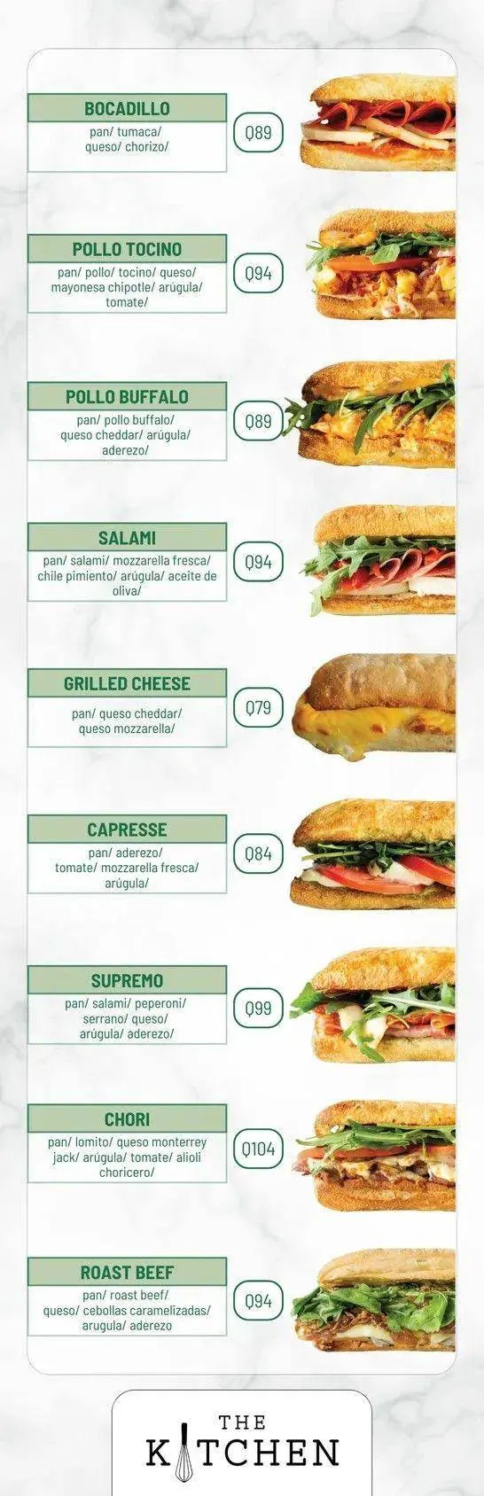 Menú Olivate, página 1