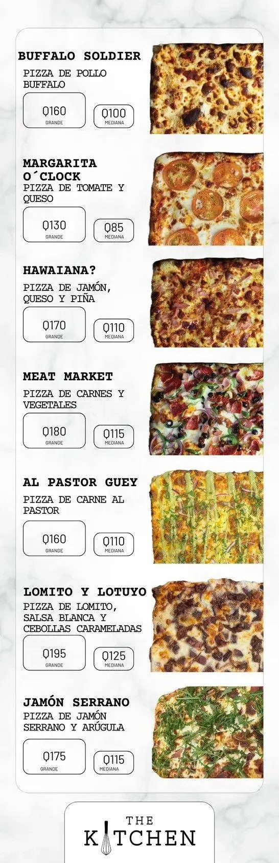 Menú D'Kitchen Pizza, página 1