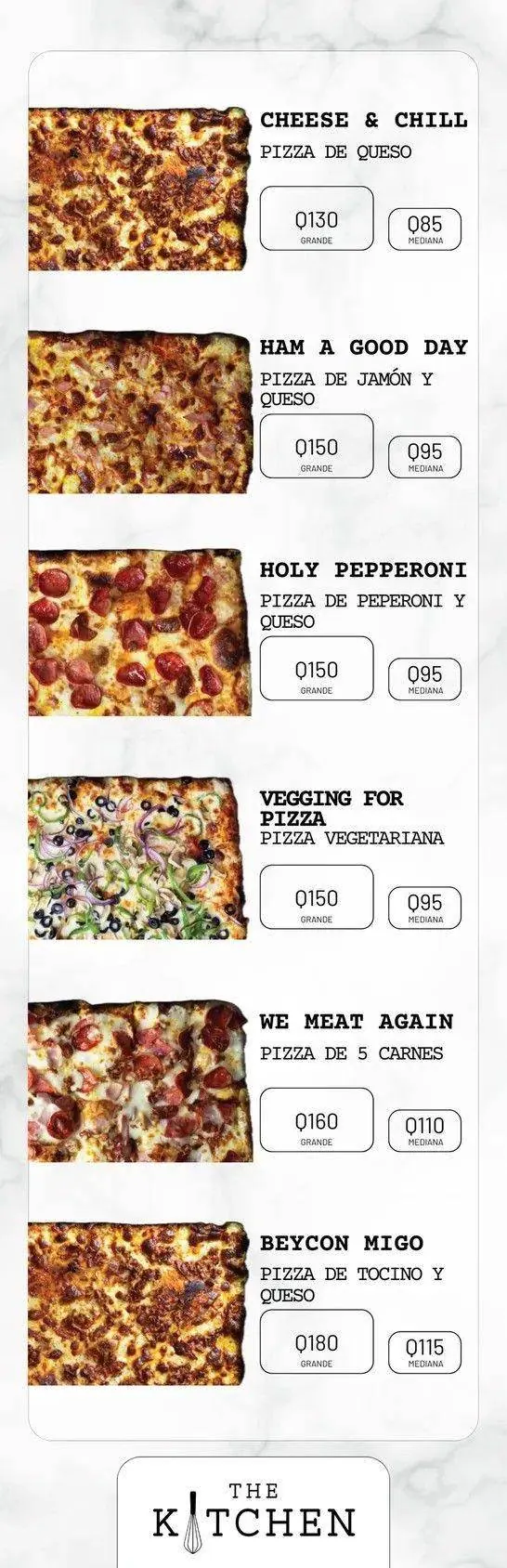 Menú D'Kitchen Pizza, página 2