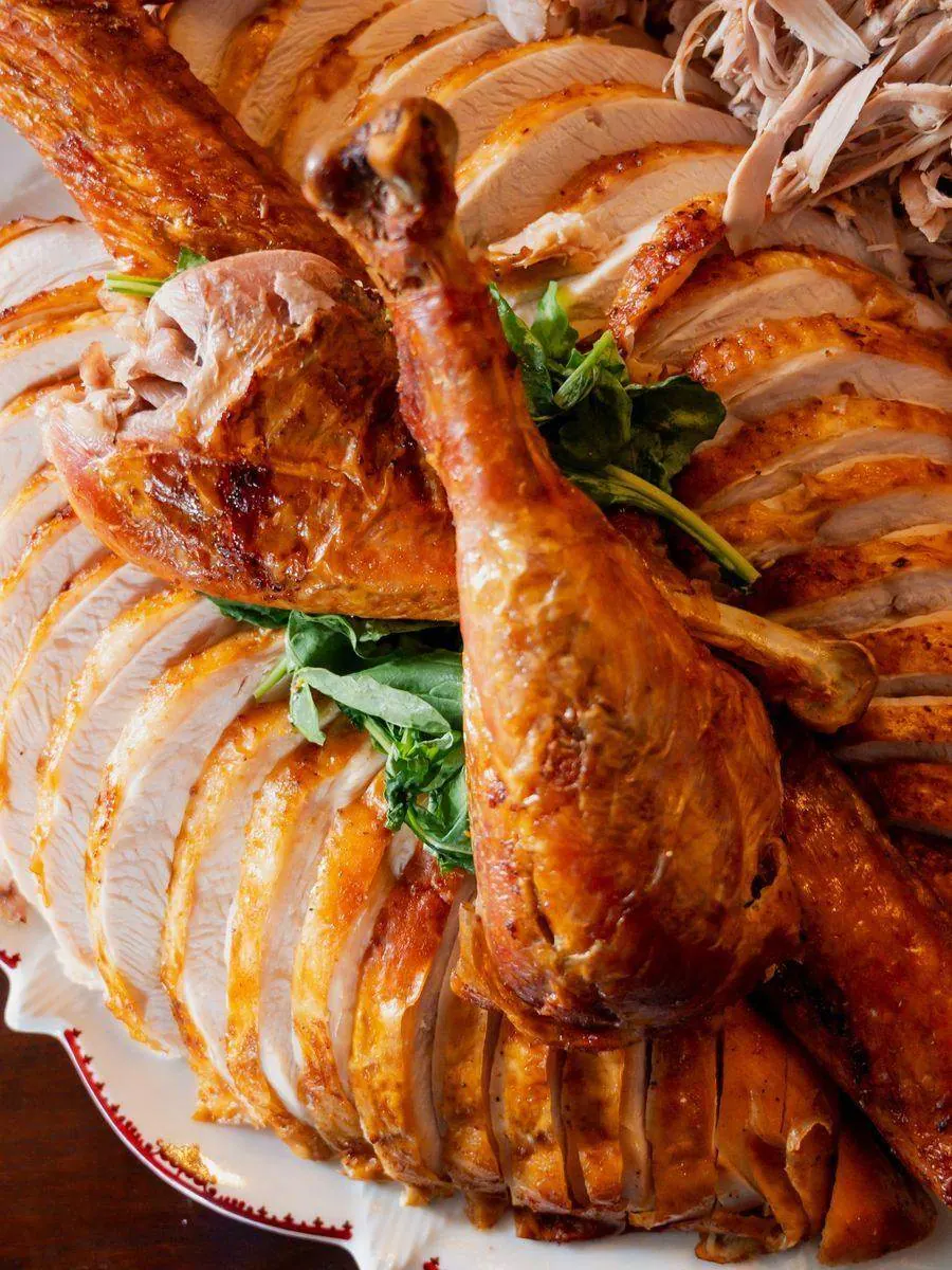 Pavo cortado de Thanksgiving